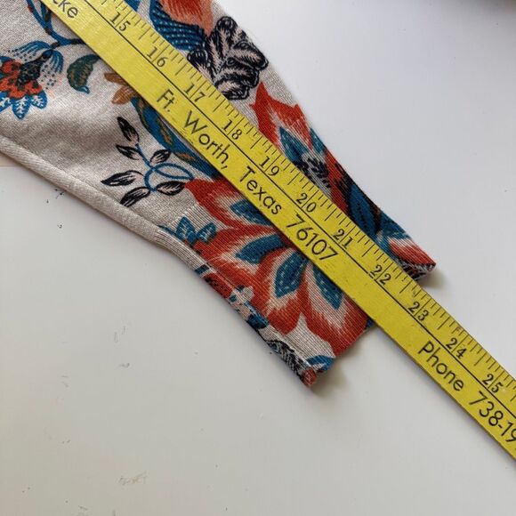 Chico's Tan Floral Lightweight Sweater, Size 8 - Picture 6 of 8